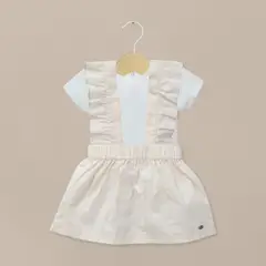 OPALINE - Conjunto beige de bebé niña