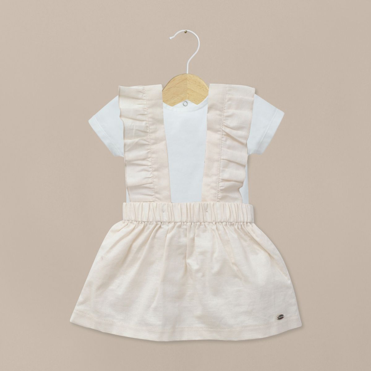 OPALINE - Conjunto beige de bebé niña