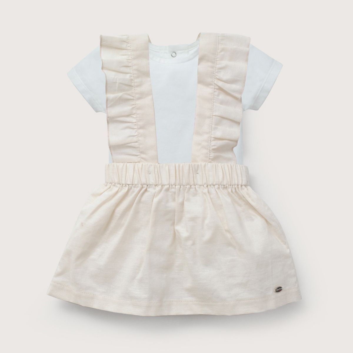 OPALINE - Conjunto beige de bebé niña