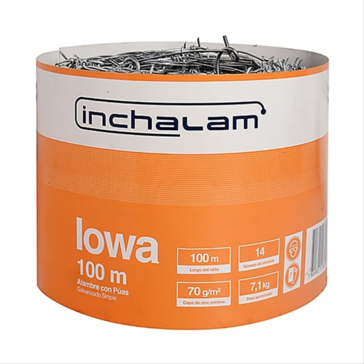 INCHALAM - Alambre pua Iowa n°14 rollo 100mt