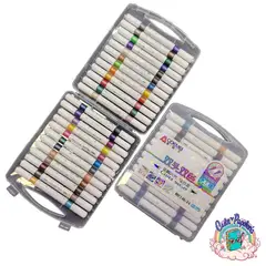 GENERICO - Marcadores Glitter 48 Colores Doble Punta Brush