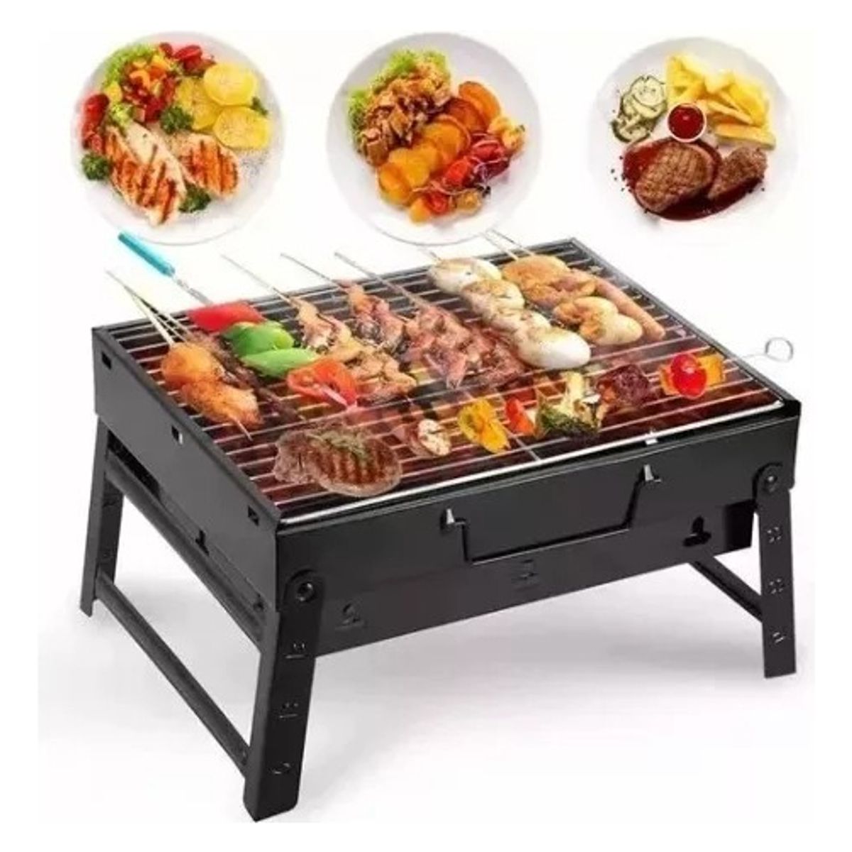 GENERICO - Mini Parrillera Plegable De Carbon Portatil Parrillera