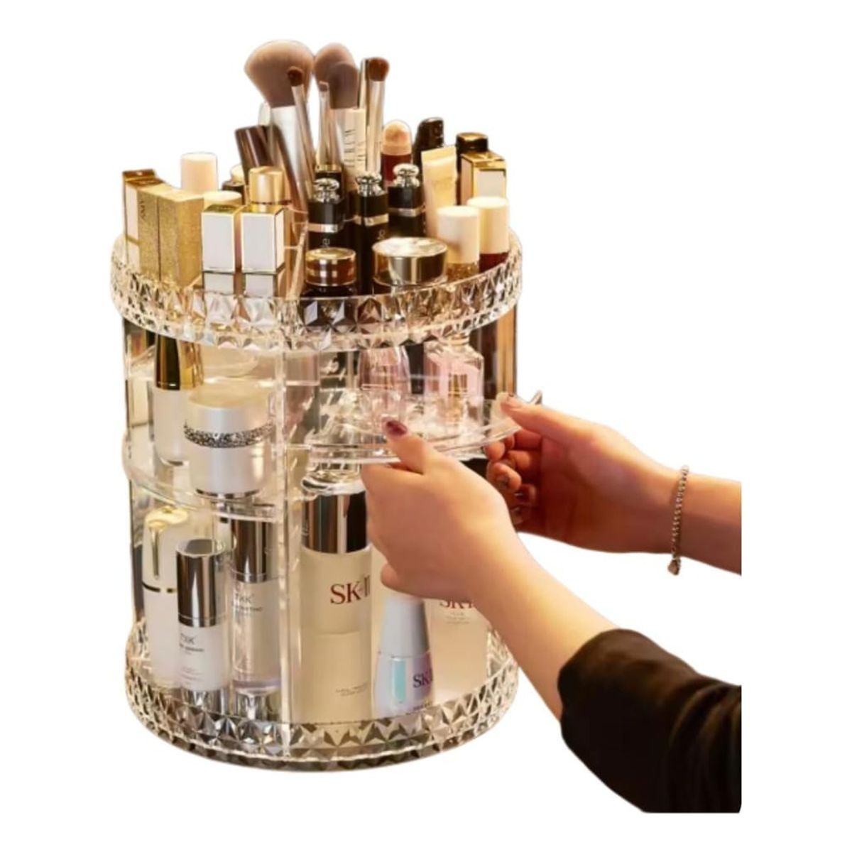 GENERICO - Organizador De Maquillaje Giratorio 360o Caja De Acrilico