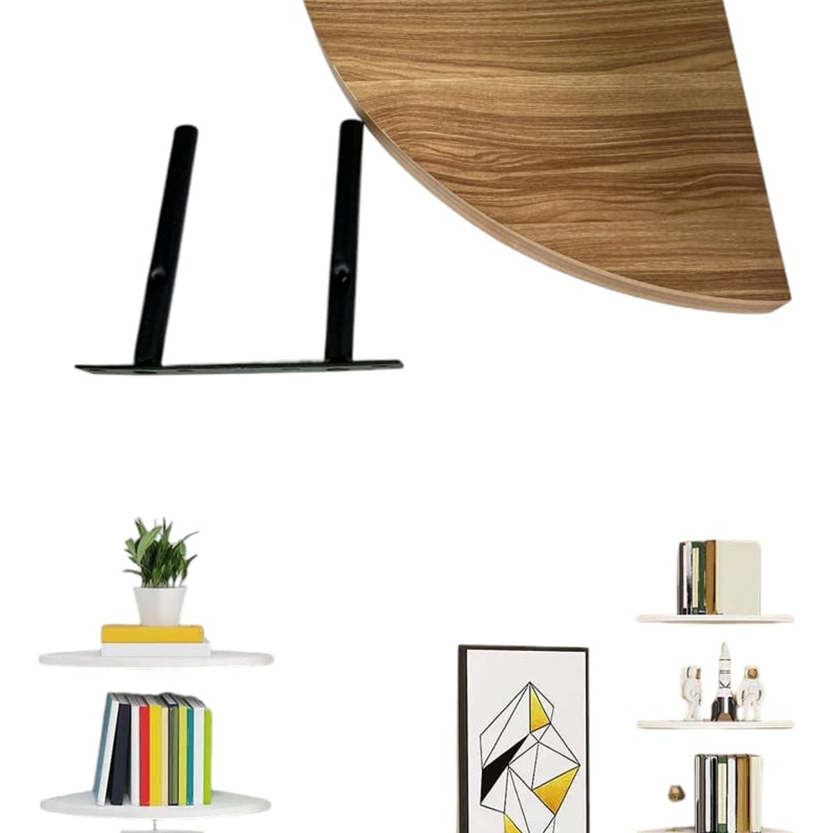 GENERICO - Estante Esquinero Para Pared De Melamina 30x30cm Set 2 Pieza