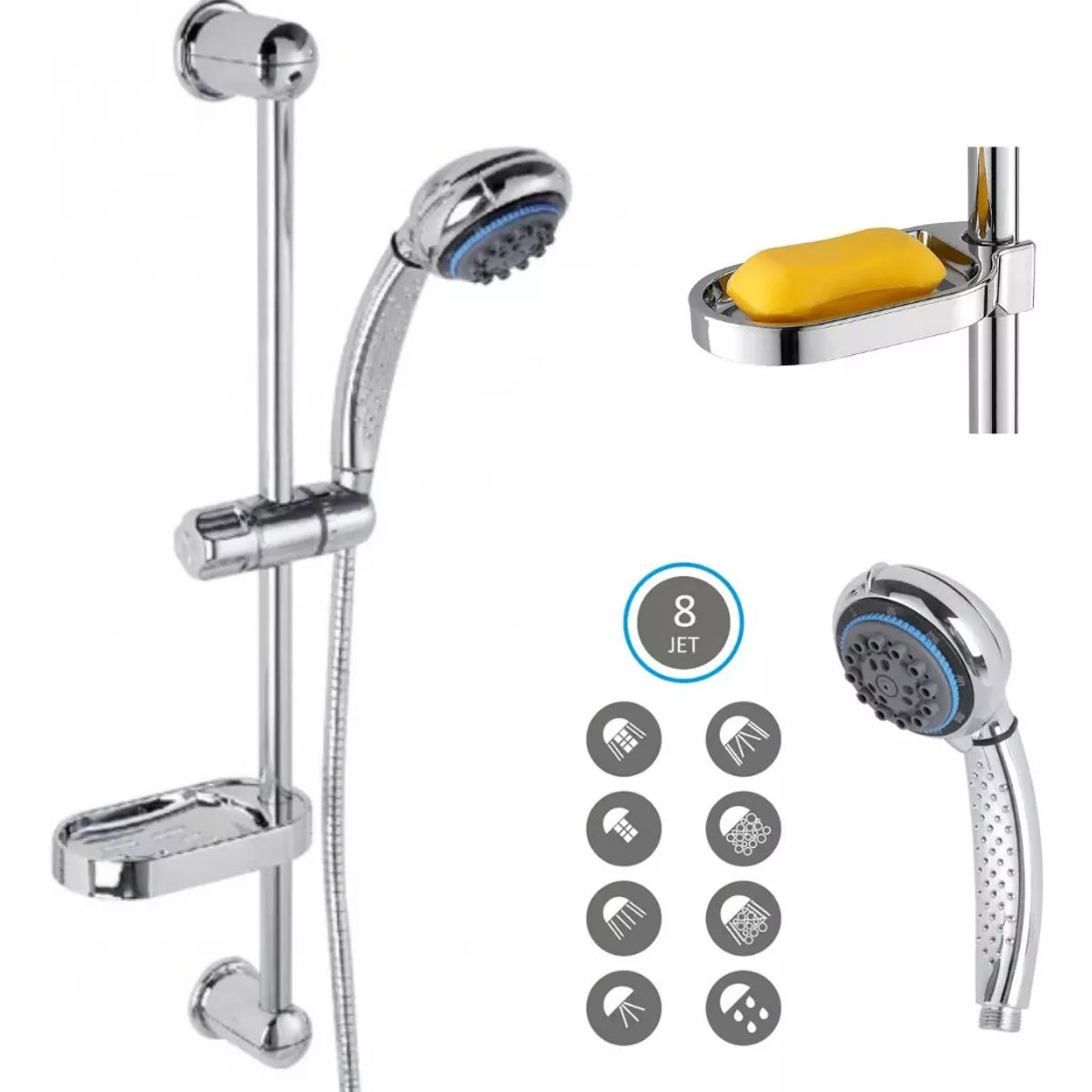 GENERICO - Pack 3 Barra Anti-deslizante Duña Telefono Y Jabonera