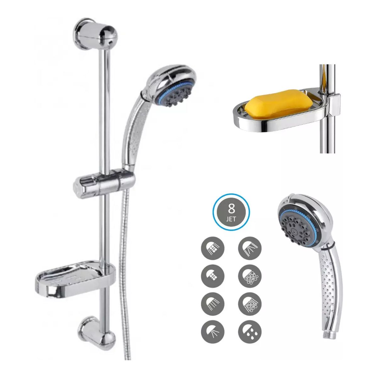 GENERICO - Pack 3 Barra Anti-deslizante Duña Telefono Y Jabonera