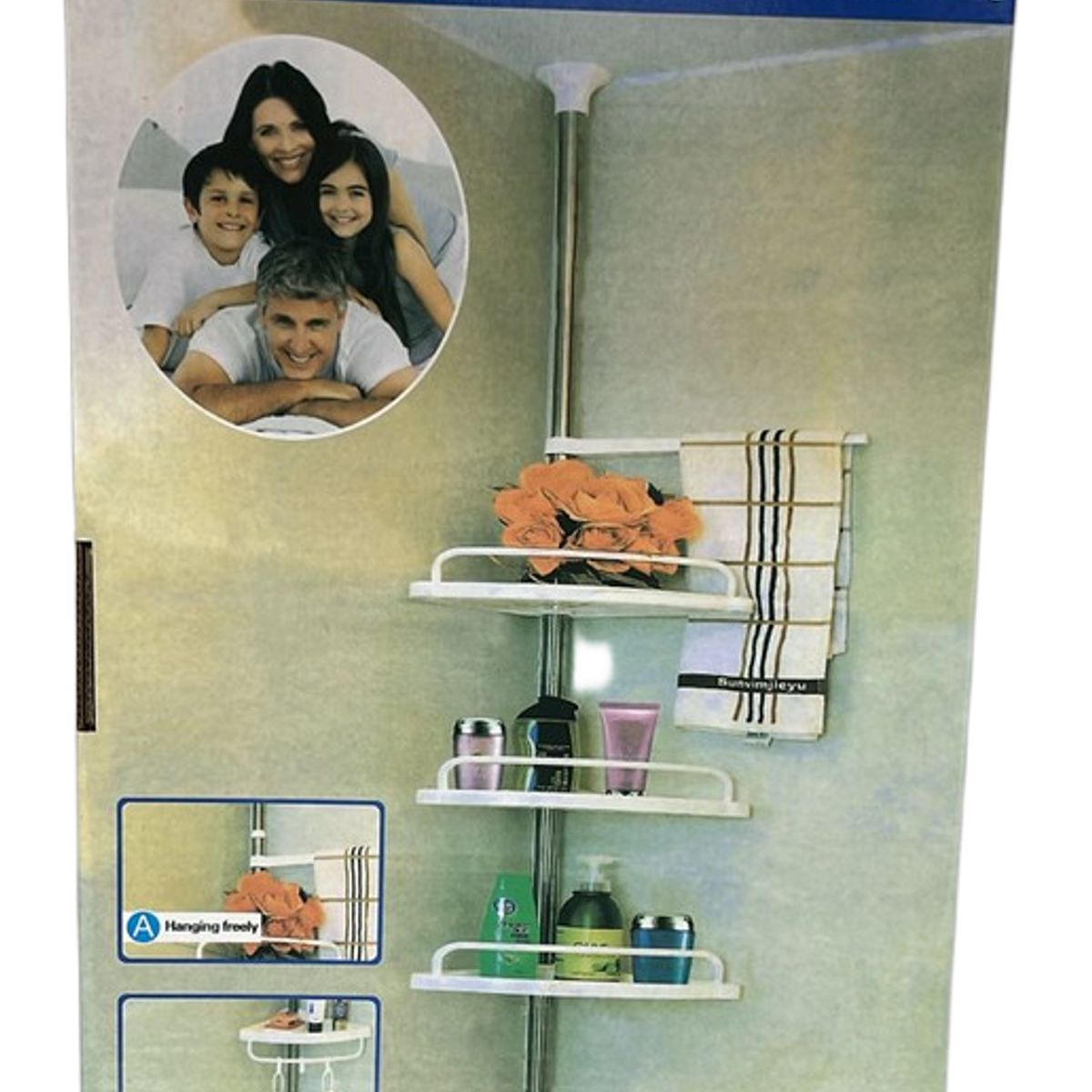 GENERICO - Estante Esquinero Para Baño Ajustable