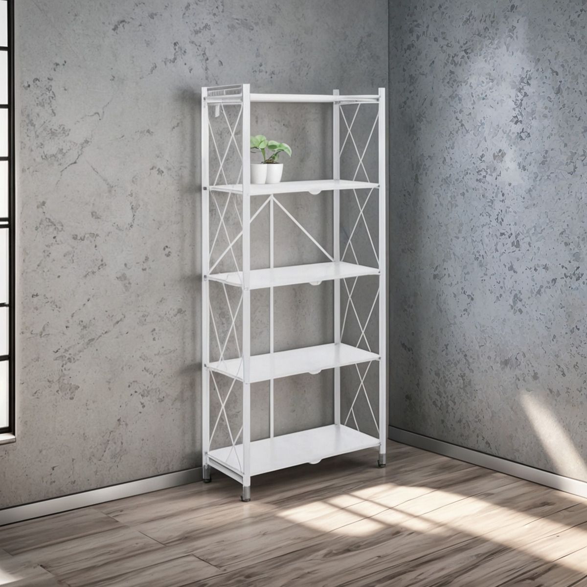 GENERICO - Repisa Estante 5 Niveles Metalico Plegable Estanteria 90kg