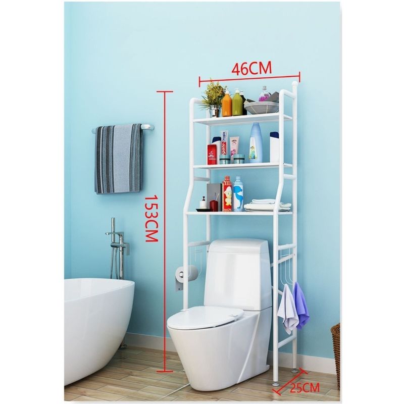 GENERICO - Estante Mueble Organizador De Baño 3 Niveles Repisa Color Blanco