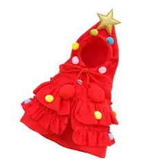 BLWOENS - Disfraz de árbol de Navidad para perros - Rojo - L