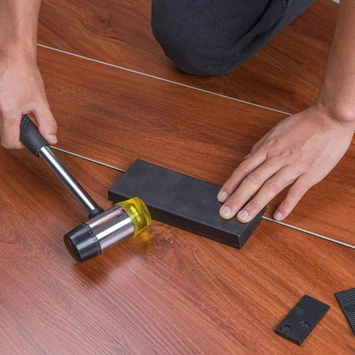 GENERICO - Kit Instalación Piso Flotante Profesional Con Martillo Goma