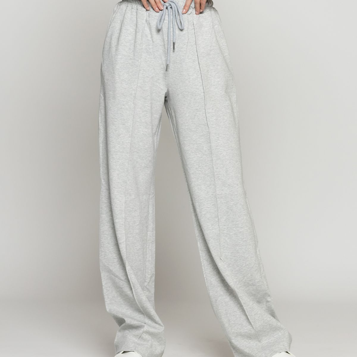 LINEATRE - Pantalón Mujer Oksana Oversize Con Lazos Gris Lineatre