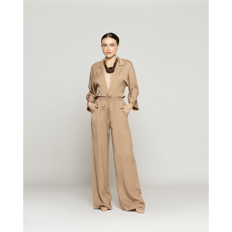 LINEATRE - Pantalón Mujer Celina Café Taupe Lineatre