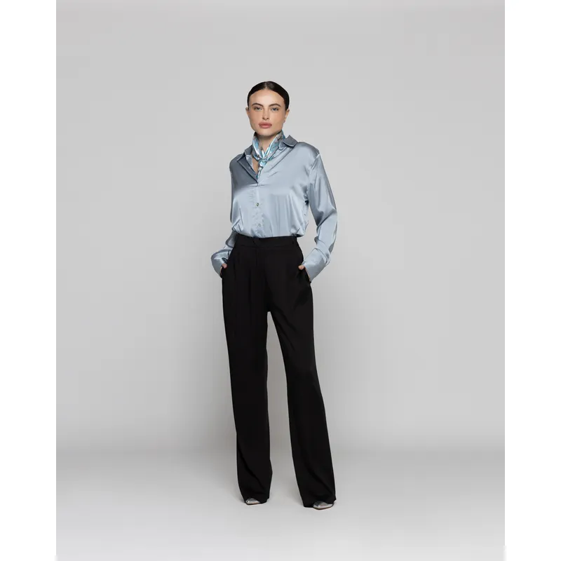 LINEATRE - Pantalón Mujer Clarissa Sastrero Semiformal Negro Lineatre