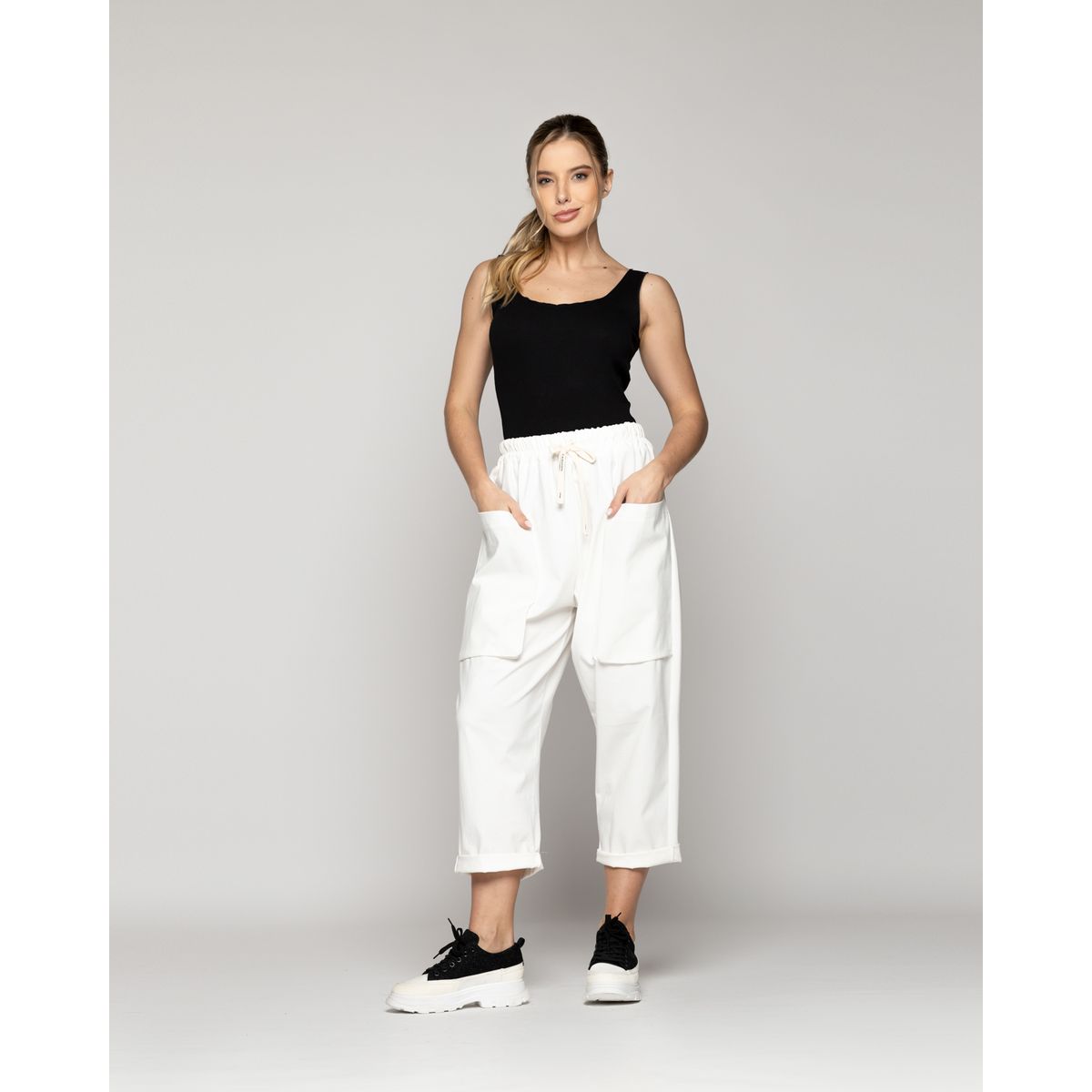 LINEATRE - Pantalón Mujer Carolina Conjunto Deportivo Blanco Lineatre