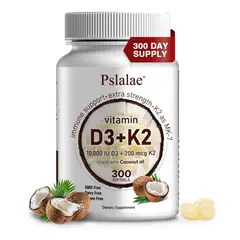 NUTREX RESEARCH - Vitamina D3 Y K2 Mk7 Aceite De Coco Extra Virgen 300 Softgel