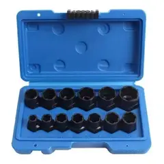 GENERICO - Set Dados Extractores Pernos Y Tuercas Rodadas 9 A 19mm