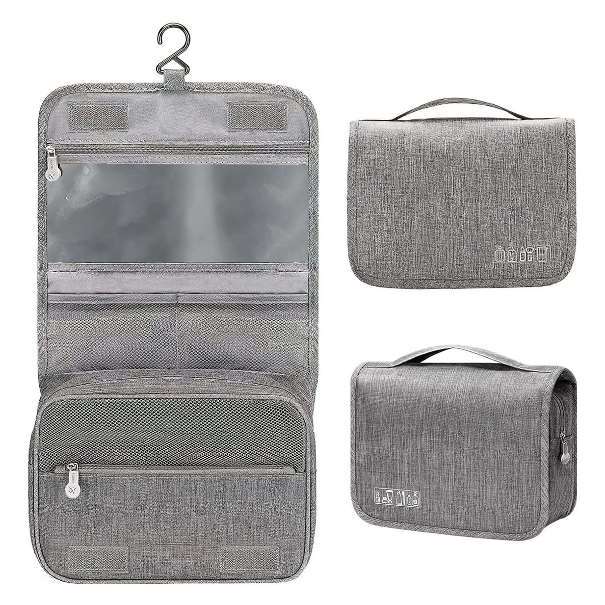 SUPERCENTER - Neceser Estuche Organizador Cables Bolsillo Impermeable Gris