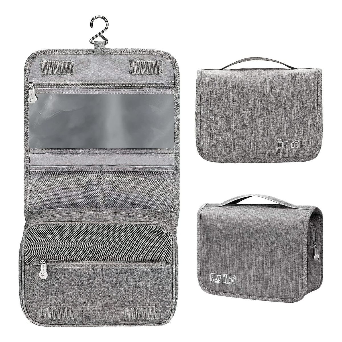 SUPERCENTER - Neceser Estuche Organizador Cables Bolsillo Impermeable Gris