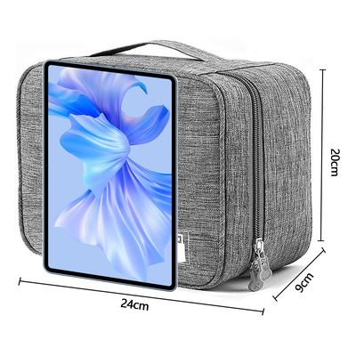 Imagen 2 del producto Neceser Estuche Organizador Cables Bolsillo Impermeable Gris