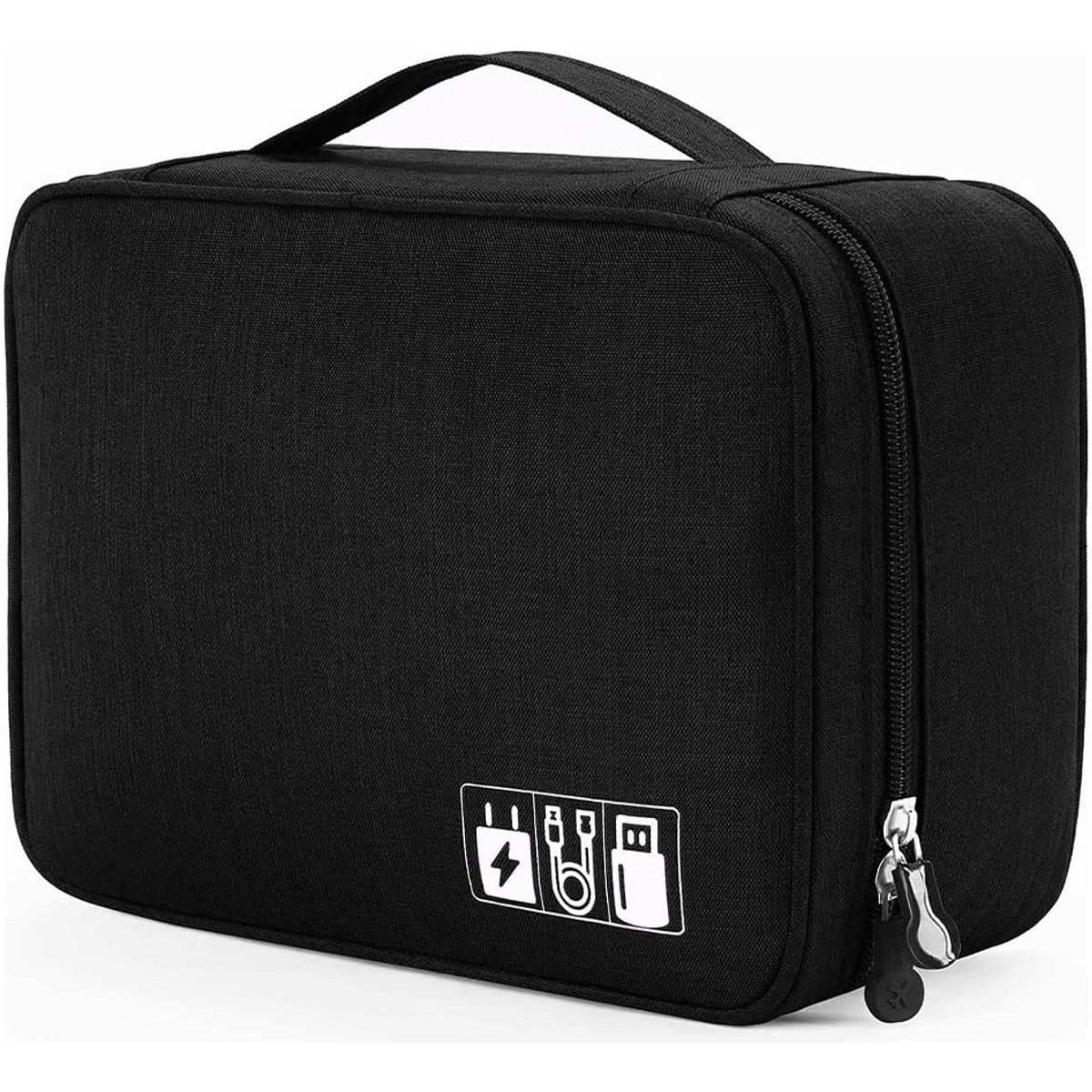 SUPERCENTER - Neceser Estuche Organizador Cables Bolsillo Impermeable Negro