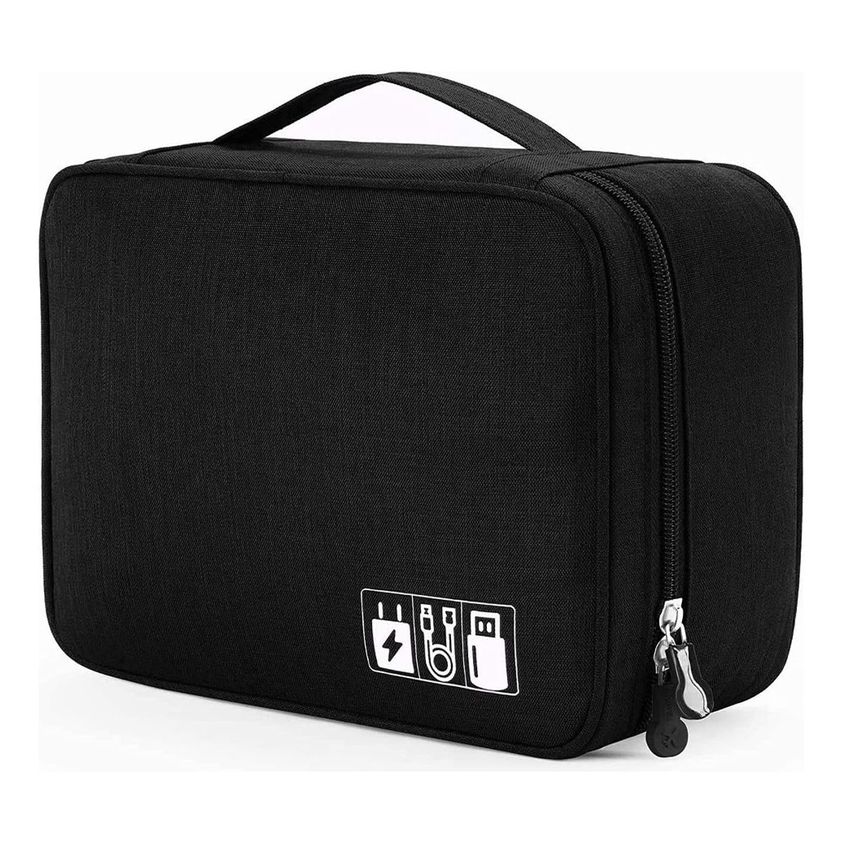 SUPERCENTER - Neceser Estuche Organizador Cables Bolsillo Impermeable Negro