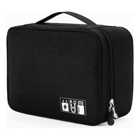 Neceser Estuche Organizador Cables Bolsillo Impermeable Negro