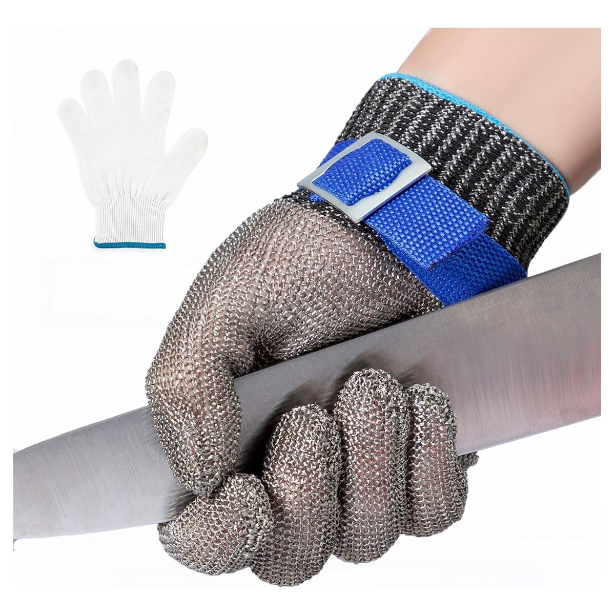 SUPERCENTER - Guante Acero Inoxidable Carnicero Resistentes Al Corte