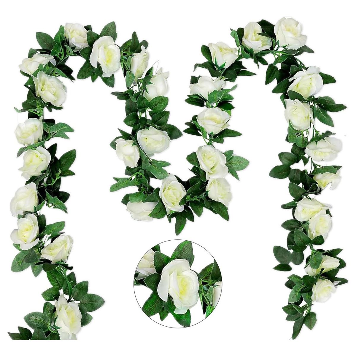 SUPERCENTER - 10 Pack Flores Artificiales Rosas Enredadera Decoración