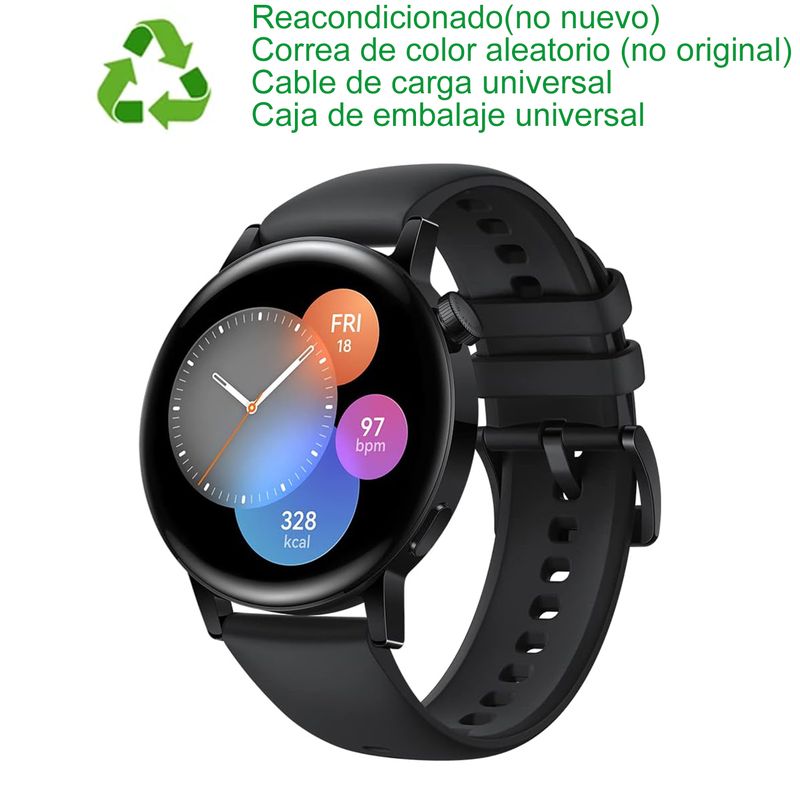 HUAWEI - Huawei GT 3 42mm Bluetooth Negro Reacondicionado(Semi Nuevo)