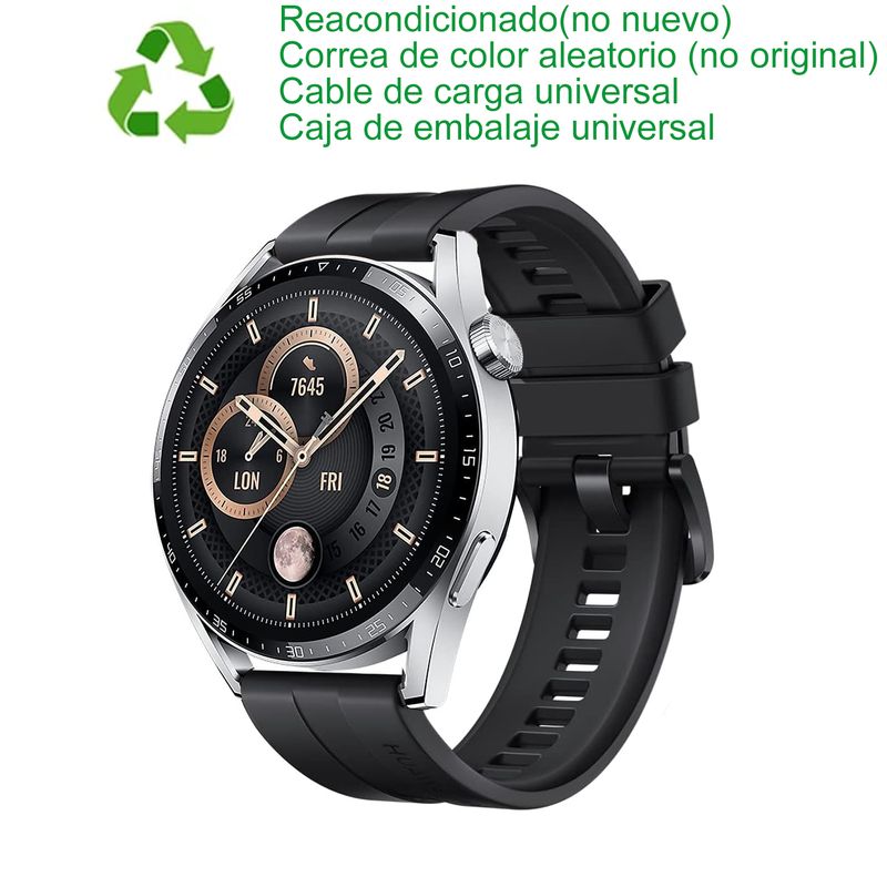 HUAWEI - Huawei GT 3 46mm Bluetooth Plata Reacondicionado(Semi Nuevo)