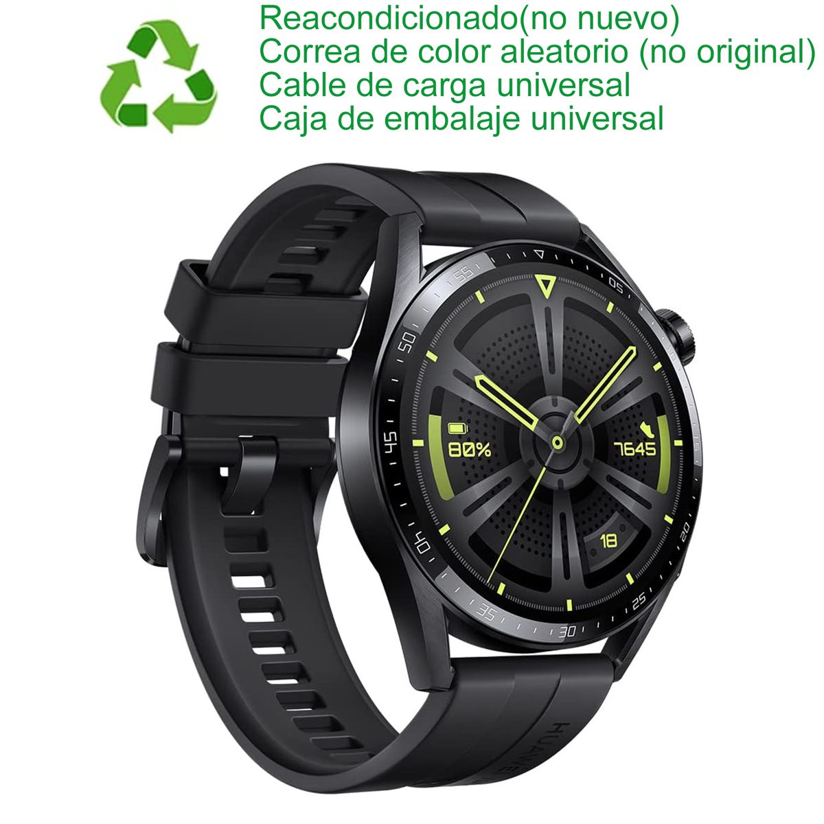 HUAWEI - Huawei GT 3 46mm Bluetooth Nergo Reacondicionado(Semi Nuevo)