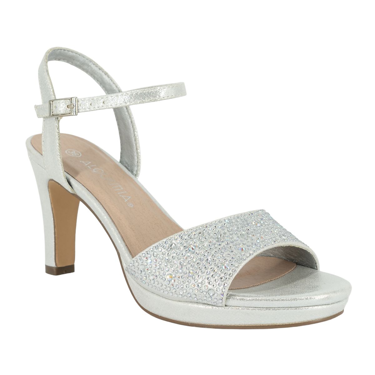 ALQUIMIA - Sandalia de Vestir Mujer Plateado Aris Alquimia