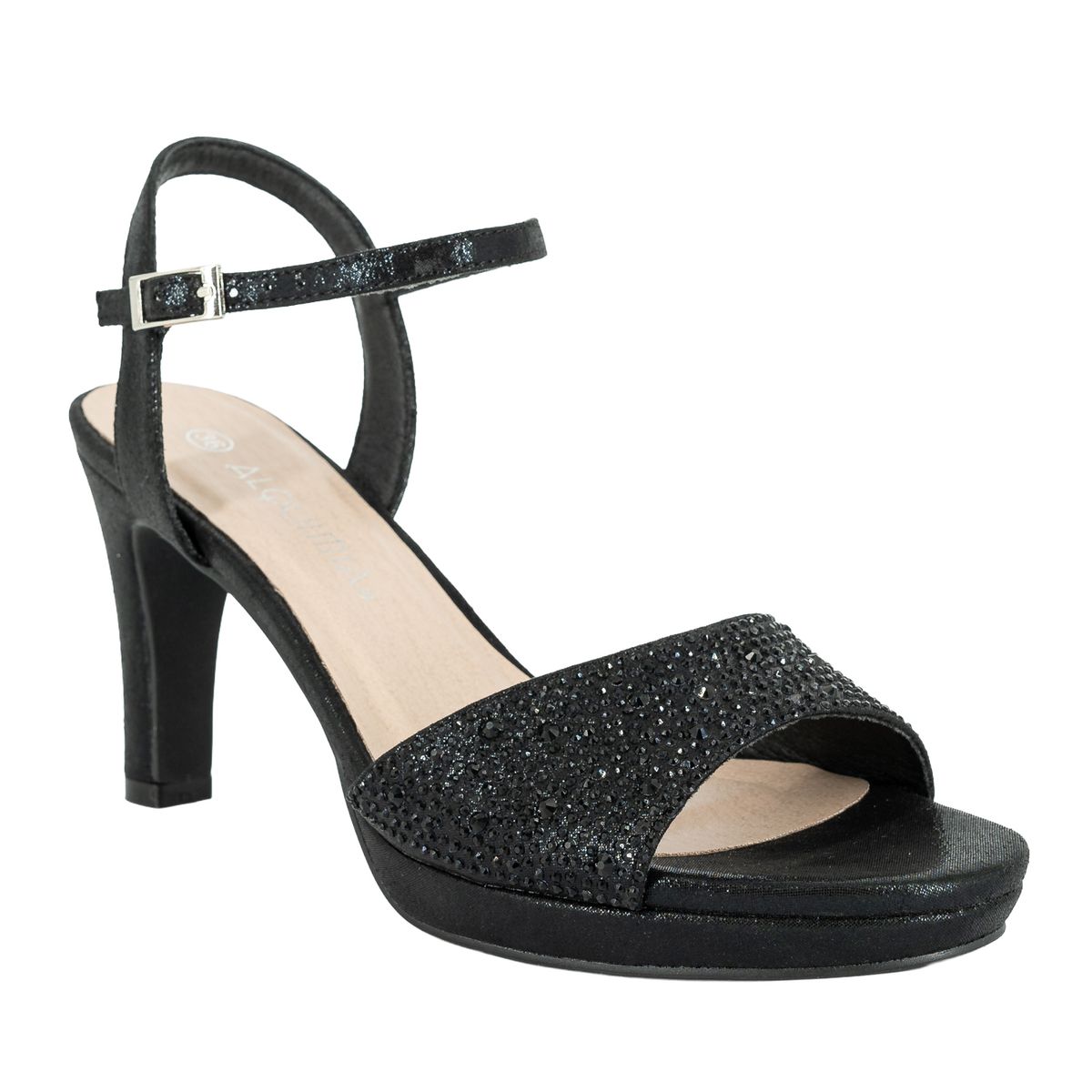 ALQUIMIA - Sandalia de Vestir Mujer Negro Aris Alquimia