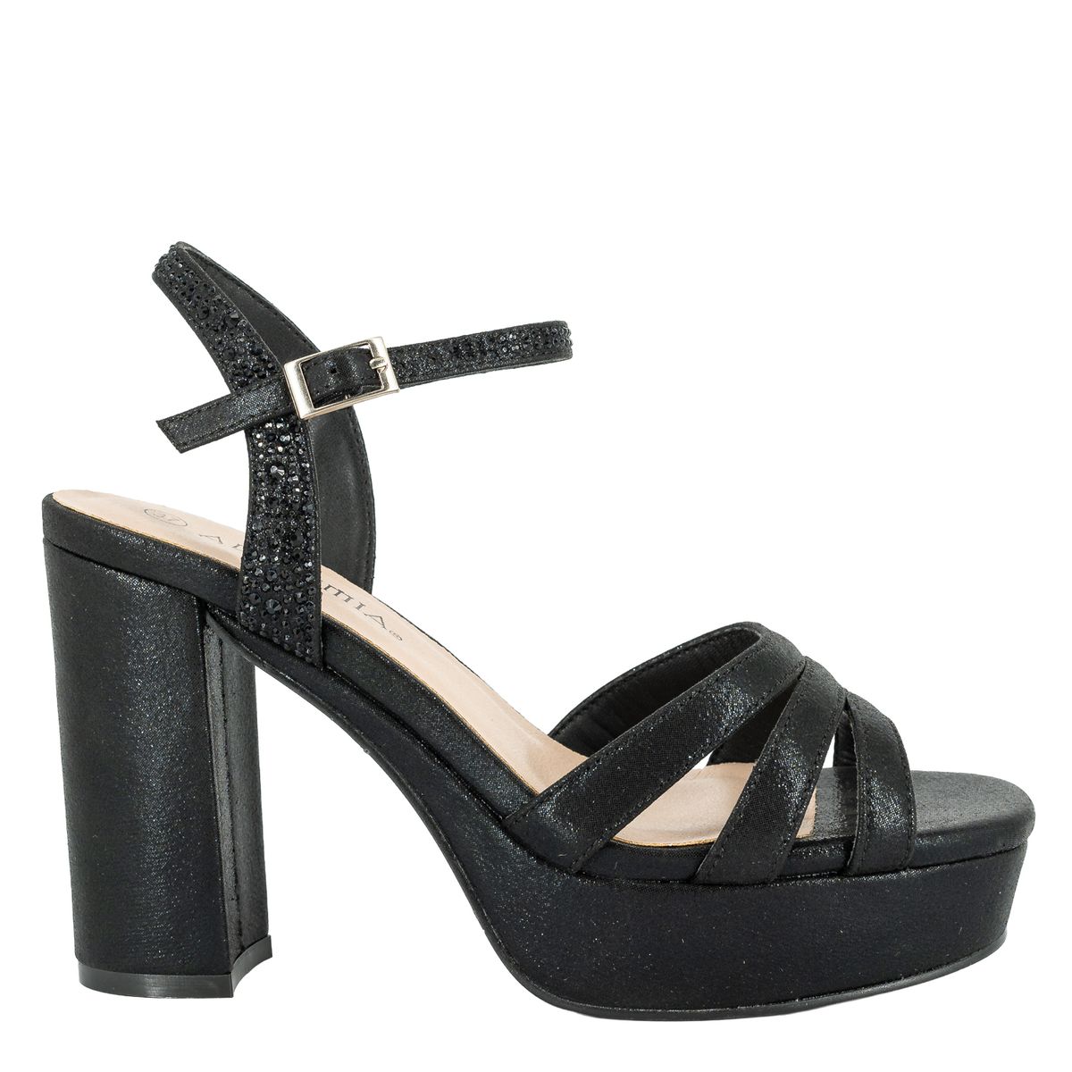 ALQUIMIA - Sandalia Plataforma Mujer Negro Isla Alquimia