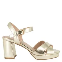 ALQUIMIA - Sandalia de Vestir Mujer Dorado Lisa
