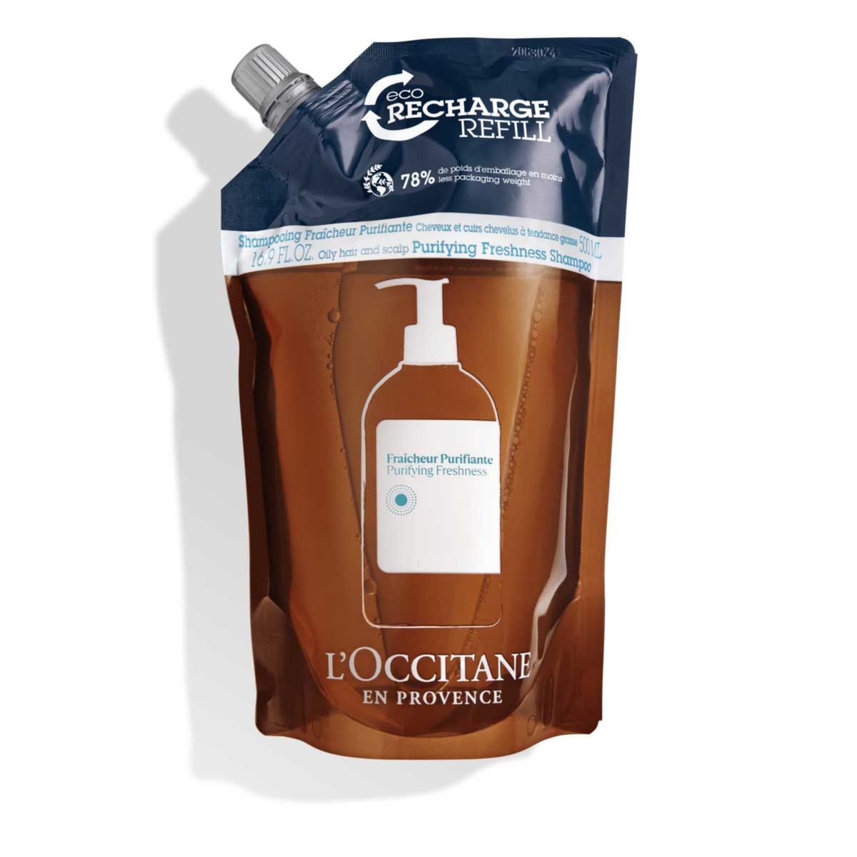 LOCCITANE - Refill Shampoo Frescura y Pureza Aromacología 500 ml LOCCITANE
