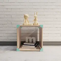 GENERICO - Cubo 1x1 de Madera Modular Repisa Organizadora