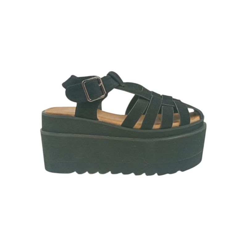 HERIEL - Sandalia Negra Plataforma