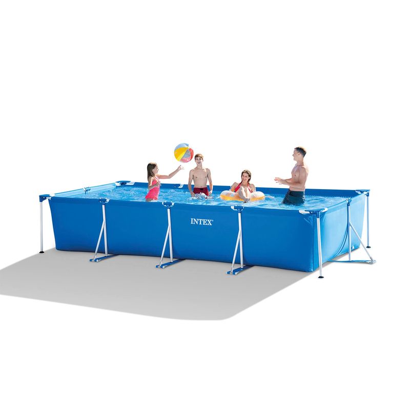 INTEX - Piscina Rectangular Y Estructural Familiar 450X220X84Cms 7.127 Litros Intex