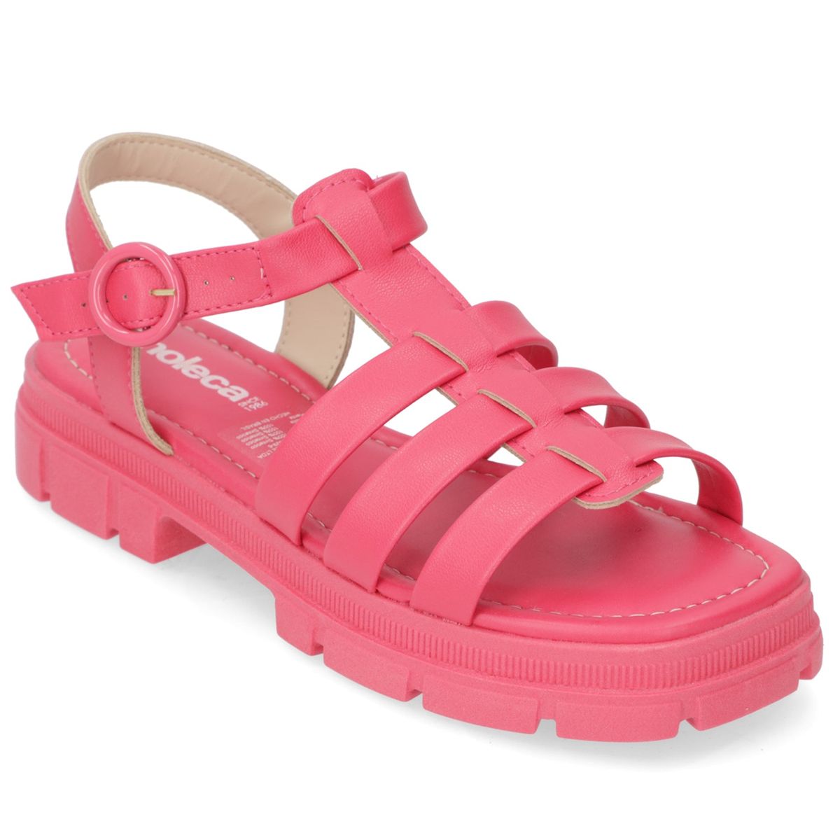 MOLECA - Sandalia Plana Mujer Moleca Eco Cuero Pink Gloss