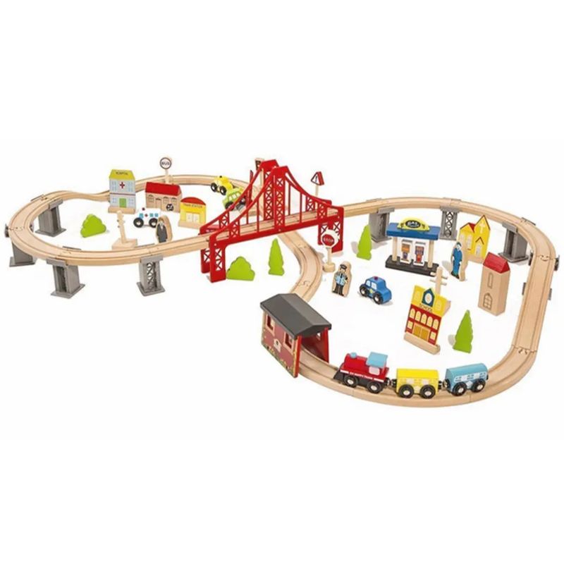 KIDSCOOL - PISTA DE TREN CITY 70 PCS