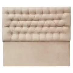 VINTAGE MOBEL - Respaldo de cama capitone 2 plazas Felpa Beige