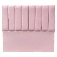 VINTAGE MOBEL - Respaldo de cama Tubular 1 plaza Felpa Palo Rosa
