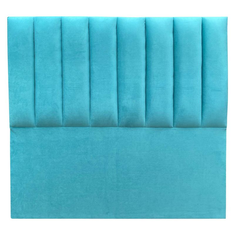VINTAGE MOBEL - Respaldo de cama Tubular King Felpa Turquesa