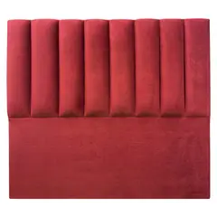 VINTAGE MOBEL - Respaldo de cama Tubular Queen Felpa Roja