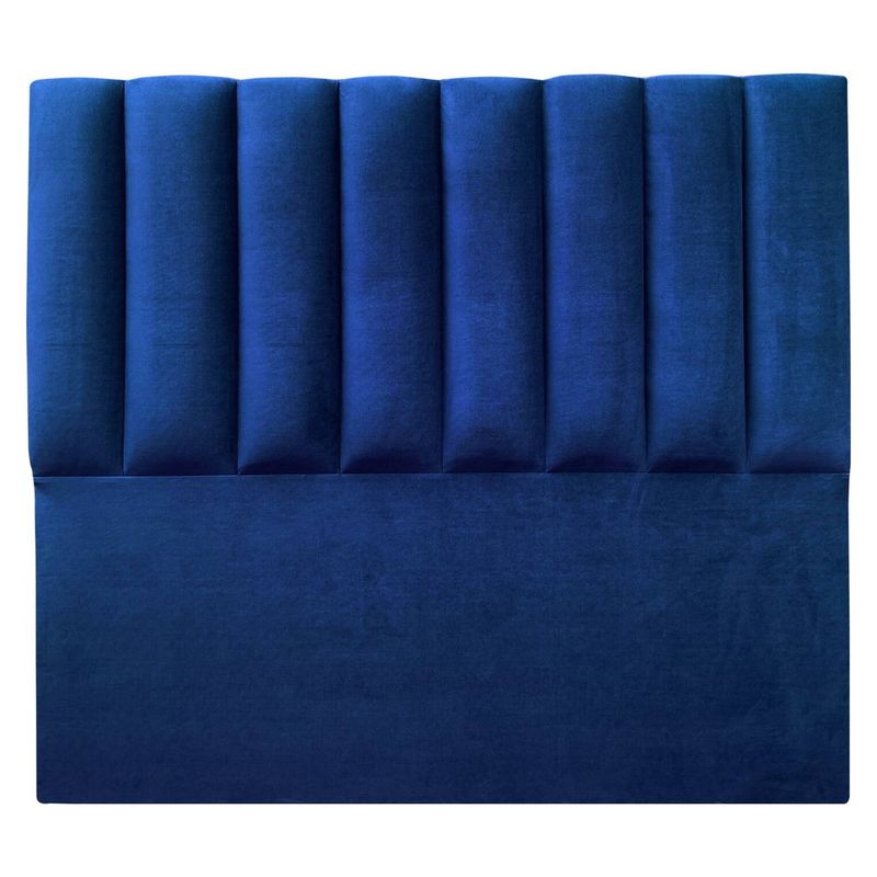 VINTAGE MOBEL - Respaldo de cama Tubular 2 plazas Felpa Azul