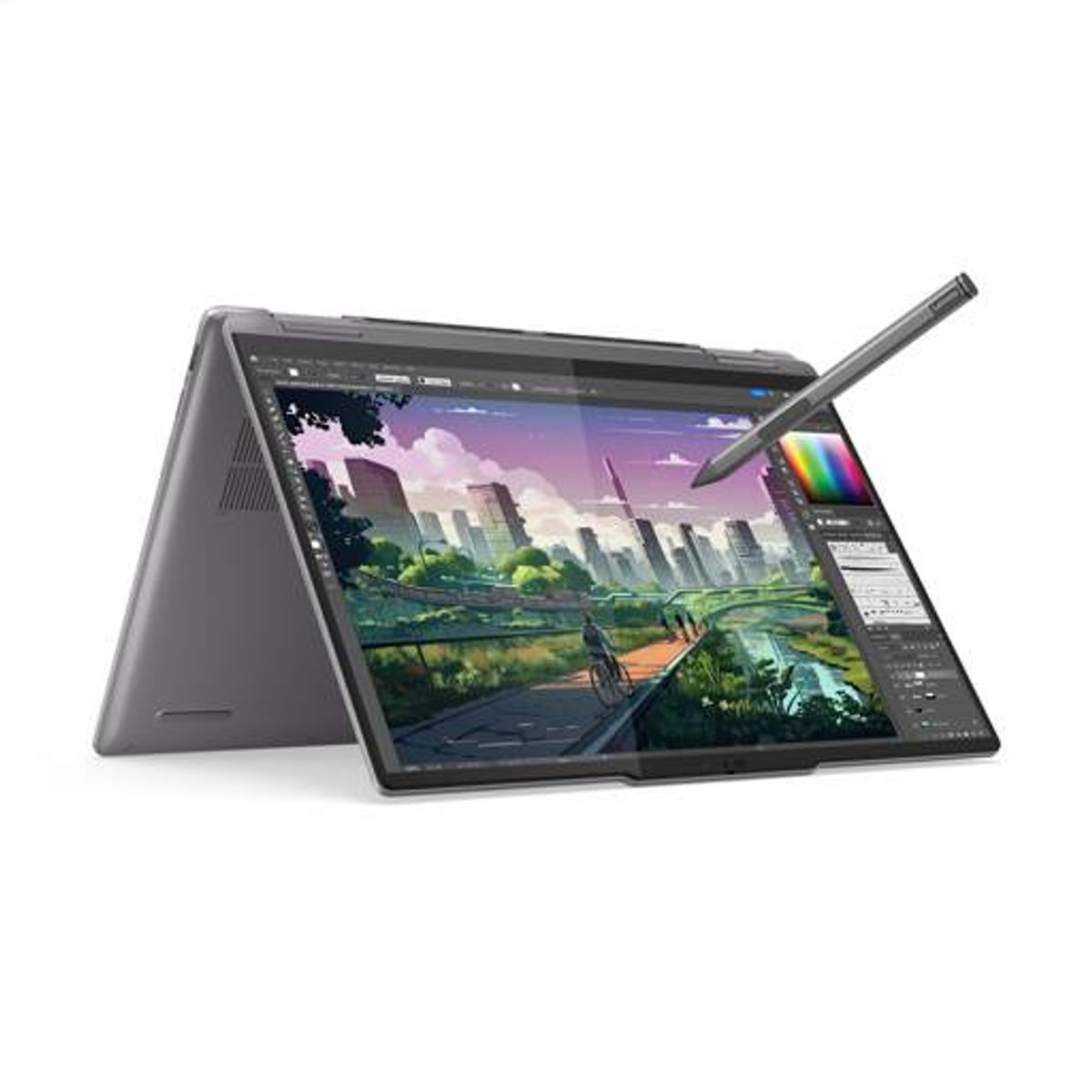 LENOVO - Portátil Lenovo Yoga 7 2 en 1 14AHP9 Ryzen 7 8840HS 16 GB 1 TB OLED Táctil SIN LAPIZ SIN FUNDA