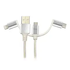 MLAB - Cable USB 3 en 1 Multi Conector 1M Blanco