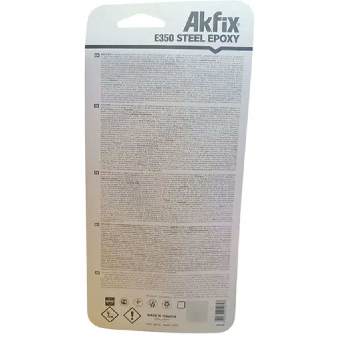 AKFIX - Adhesivo Epoxico Bicomponente A+B Akfix 25ml E350 Steel Epoxy - Acero